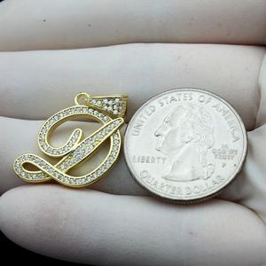 Colgante con Letra del Alfabeto D, Colgante de Diamante Moissanite sin Cadena, Plata de Ley 925, Estilo Iced Out, Regalo de Cumpleaños, Colgante con Letra - Product Image 3