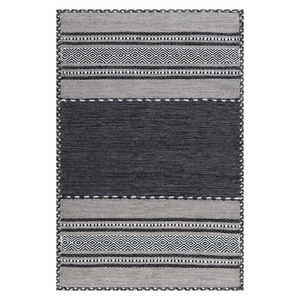 RUGS DEPOT LXDP-0670 Wholesale Charcoal Grey Contemporary Geometric Digital Printed Machine Washable Chenille Area Rug Non <b>Slip</b> - Product Image 1