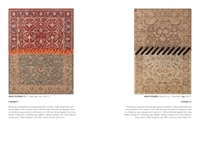 Tapis persan 8x10 100% laine de première qualité noué à la main, motif bananes rouges, travail artisanal ludique et expert pour salon