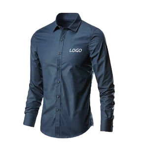 Top vente haute qualité produit populaire chemises décontractées hommes Logo personnalisé bureau à manches longues élégant Anti-rides automne - Product Image 1