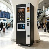 Distributeur automatique de café chaud fraîchement moulu TCN personnalisé et pratique, fournisseur pour centre commercial d'aéroport intérieur d'affaires