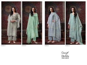 Tissu respirant Salwar Kameez imprimé en lin pour femmes élégantes et modernes pour les fêtes d'été décontractées en gros - Product Image 5