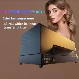 A3 Dtf Printer XP600 Printhead kecepatan tinggi PET Film Printer untuk topi kaus kaki lengan t-shirt cetak