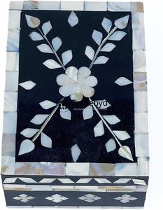 Handcrafted Bone Inlay Decorative Storage Box for Jewelry and <b>Gifts</b> Tradebyd Jewelry <b>Boxes</b> - Product Image 3