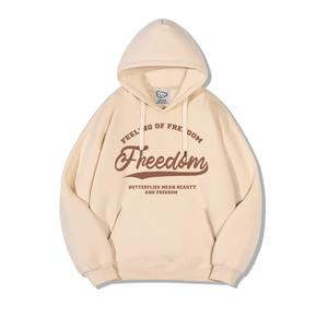 เสื้อฮู้ดถักแบบสวมหัวสำหรับผู้ชายทรงหลวมมีฮู้ดโอเวอร์ไซส์พิมพ์ลายได้ตามต้องการสำหรับฤดูหนาวฤดูใบไม้ร่วง - Product Image 3