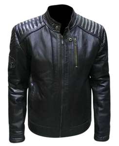 Chaqueta de Cuero Genuino Corta y Ajustada para Hombre, Transpirable, de Invierno, Servicio OEM, Alta Calidad, Hecha a Mano, Estilo Casual Elegante - Product Image 3