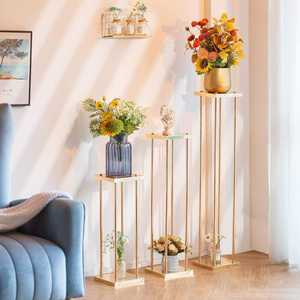 Soporte de Flores Metálico para Bodas, Centro de Mesa Alto con Marco Pulido para Decoración de Fiestas, Hoteles, Banquetes, Escenarios y Exhibiciones - Product Image 6