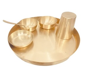 Juego de cena de buena calidad de diseño Simple para Hotel, vajilla y vajilla para el hogar, juego de cena de latón, gran oferta - Product Image 1