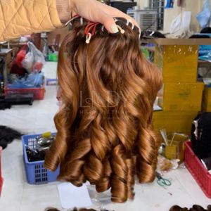 Extensiones de cabello vietnamita de alta calidad de 100% paquetes de colores personalizados hinchables - Product Image 4