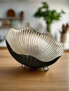 Cuenco Decorativo Plateado Hecho a Mano, Centro de Mesa para Comedor, Sala de Estar y Cocina, Adorno para el Hogar - Product Image 5