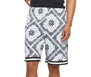 2025 vente en gros personnalisé sublimé de haute qualité hommes Hip Hop Style taille moyenne maille Shorts séchage rapide Shorts - Product Image 5