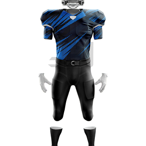 Ensemble de maillot et pantalon de football américain personnalisé, sublimé, respirant, tissu à séchage rapide, manches courtes, pour entraînements et matchs d'équipe - Product Image 1