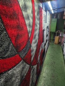 Alfombra de Jacquard de Hierba Marina Turca Adiva, Estilo Gaziantep + Diseño Moderno, Pelo Mediano, Respaldo Grueso de Yute, Resistente a Arrugas y Corrosión - Product Image 4