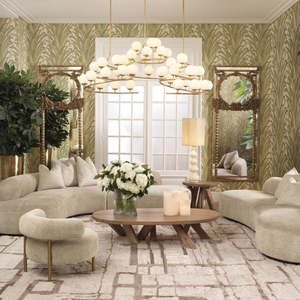 Sofá Chesterfield en Forma de L Bjrn, Color Arena, Modelo Lyssa, Convertible y Extensible, Muebles para Sala de Estar - Product Image 2