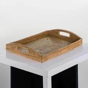 Bandeja de Servicio de Bambú Vietnamita de Grado Comercial para Decoración del Hogar de Lujo, Acabado Pulido, Tejido de Ratán Ecológico, Hecho a Mano con Habilidad - Product Image 2