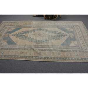 Alfombra Turca Vintage de Lana Azul, 5x9.1 pies (151x278 cm) - Product Image 3