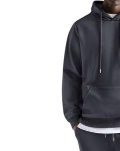 Customized Mens Charcoal <b>Black</b> Fleece Hoodie And <b>Jogger</b> Tracksuit Set Winter Casual Pullover Hooded Sweatshirt Pants Streetwear - Product Image 3