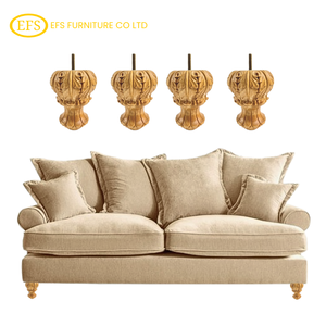 Patas de sofá de madera maciza de caucho moderno y personalizado, acabado negro de exportación de Vietnam bajo para dormitorio, comedor, mesa al aire libre, armario, taller, cama - Product Image 1