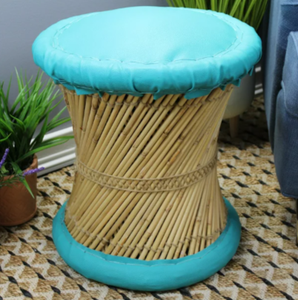 Nuevo Otomano Elegante para Decoración y Macetas, Taburete Artesanal de Bambú Ecológico Personalizado para Sala de Estar, Jardín o Bar - Product Image 6