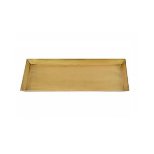 Plateau de service décoratif en laiton de forme rectangulaire fabriqué à partir de laiton massif pur à 100% en vrac pour un approvisionnement mondial - Product Image 2