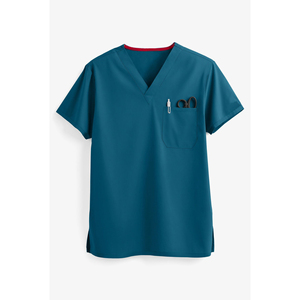 Uniformes Médicos Personalizados para Hombre, Parte Superior de Tela de Sarga de Poliéster/Algodón, con Tecnología de Detección de Agujas y Fusión sin Costuras, Venta al Por Mayor - Product Image 5