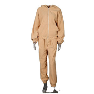 Conjunto Deportivo de Dos Piezas para Mujer, Nuevo, Elegante, Holgado, de Felpa, Informal, 100% Algodón, para Otoño e Invierno - Product Image 3