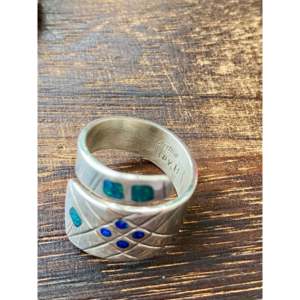 Raymond Begay Natural Gemstones Opal & Rose Gold / Gold Plated Sterling Silver <b>Adjustable</b> <b>Ring</b> Size 7.5 Gift - Product Image 5