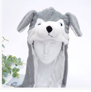 Chapeau de lapin en peluche, les oreilles bougent lorsqu'il est pressé, un cadeau tendance et original. - Product Image 3
