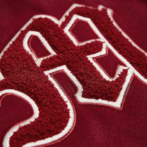 แจ็กเก็ตเบสบอลเลตเทอร์แมนสำหรับผู้ชายเสื้อหนังสีครีมแขนเสื้อบอมเบอร์สไตล์วิทยาลัยขายส่ง - Product Image 4