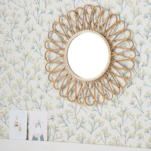 Modern Boho Wall Hanging Rattan Mirrir Wholesale Handicraft Woven Rattan <b>Mirror</b> Frame Decor for Home Hotel Resort Indoor Outdoor - Product Image 3