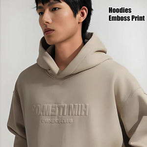 ผู้ผลิตขายส่งเสื้อฮู้ดดี้ลายนูน 3 มิติ ผ้าหนา พิมพ์ลายกราฟิกตามสั่ง เสื้อผ้าสตรีทแวร์สำหรับผู้ชายและผู้หญิง - Product Image 6