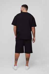 Nouveaux ensembles de shorts et de t-shirts design 100% coton Logo personnalisé surdimensionné Twin Set pour hommes - Product Image 5