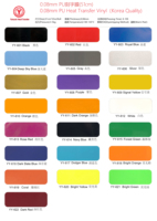 Rouleau de vinyle thermocollant élastique en PU de qualité coréenne pour l'impression de vêtements Cricut, T-shirts, films vinyles HTV à repasser pour le bricolage