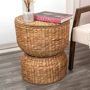 Table d'appoint moderne en jacinthe d'eau, prix le plus bas, tables d'appoint naturelles, vente en gros, tissage à la main - Product Image 4