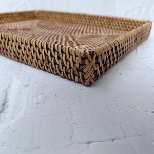 Eco Friendly Classic Rattan Tray with Handles for Coffee Tea Snack Serving Desk & Home Organization at Best Price - Product Image 5