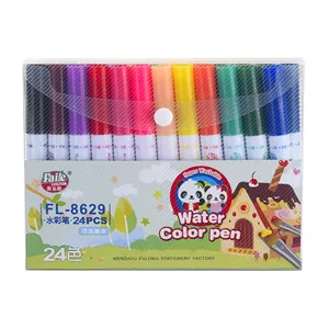 Assorted Color Jumbo Washable Water Color Pen Wholesale Promotion Gift Jumbo Tip Color Marker Pen Set Conical Tip Pen #8629