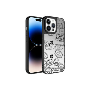 Étui de téléphone en silicone à motif miroir de luxe pour iPhone 14 Pro 13 Pro Max Plus - Série de voyage élégante avec protection de l'appareil photo - Product Image 1