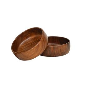 Bol en bois de la plus haute qualité pour la soupe aux salades service de ferme bol en bois décoratif de forme ronde avec vente - Product Image 3