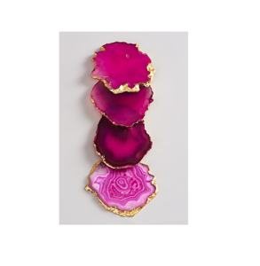 <b>Table</b> Accessories Coasters Sliced Thick with Felt Bumper Authentic Handmade Brazilian coasters For home Decoration <b>Matt</b> - Product Image 6