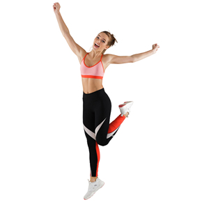 Collants de haute qualité pantalons personnalisés athlétique Compression Gym course respirant rouge Yoga Leggings pour femmes avec poches intérieures - Product Image 3