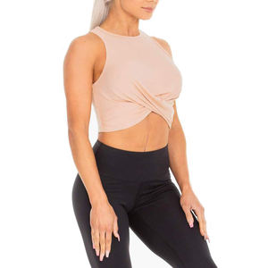 Mujeres nueva gran oferta de alta calidad Yoga Gym Tank Top entrenamiento Fitness Wear mujeres logotipo personalizado diseño señoras precio barato Crop Top - Product Image 4