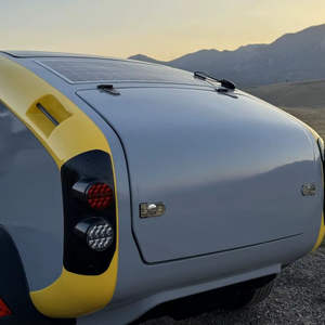 รถพ่วงแคมป์ปิ้งทรงหยดน้ำขนาดกะทัดรัด 11 ฟุต รุ่นโมเดิร์น สำหรับ 4 คน โครงสร้างอลูมิเนียมอัลลอยด์-กว้างขวาง พร้อมฟังก์ชั่นครบครัน เหมาะสำหรับคู่รักเดินทางในสหรัฐอเมริกา - Product Image 6