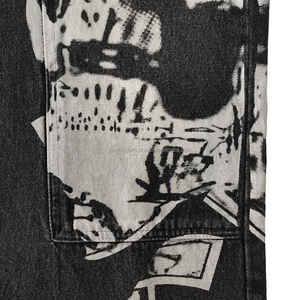 2025 personnalisé hommes imprimer Denim pantalon en détresse lavage coupe ample planche à roulettes Hip Hop Baggy jean hommes à vendre personnalisé votre propre impression - Product Image 3
