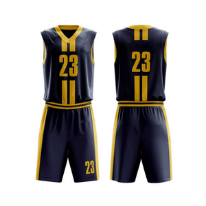 Tenue de sport d'été personnalisée multicolore de performance supérieure pour hommes, maillot et short de basketball 100 % polyester, logo imprimé, séchage rapide - Product Image 1