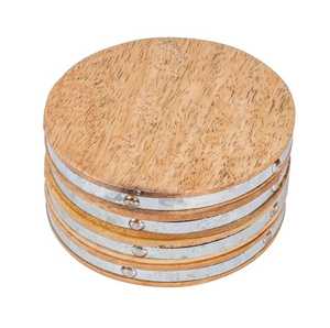 New Arrival Hot Sale Classic Eco-Friendly Round Tea <b>Coaster</b> Mango Wood Made <b>Table</b> Decoration Accessories Mats Pads - Product Image 6