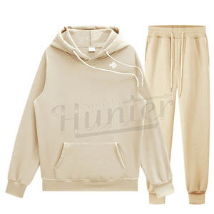 Personalizado 100% algodón en blanco de peso pesado holgado polar chándal para hombres Sudadera con capucha y pantalones de chándal Jogger conjuntos para Unisex - Product Image 4