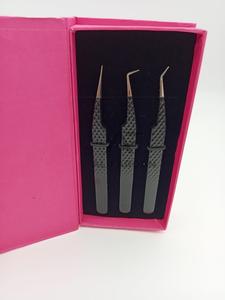 คีมหนีบขนตาสีดำด้านทำจากสแตนเลส45/90องศาพร้อมกล่องใส่การ์ดแบบแบนขายส่ง - Product Image 6