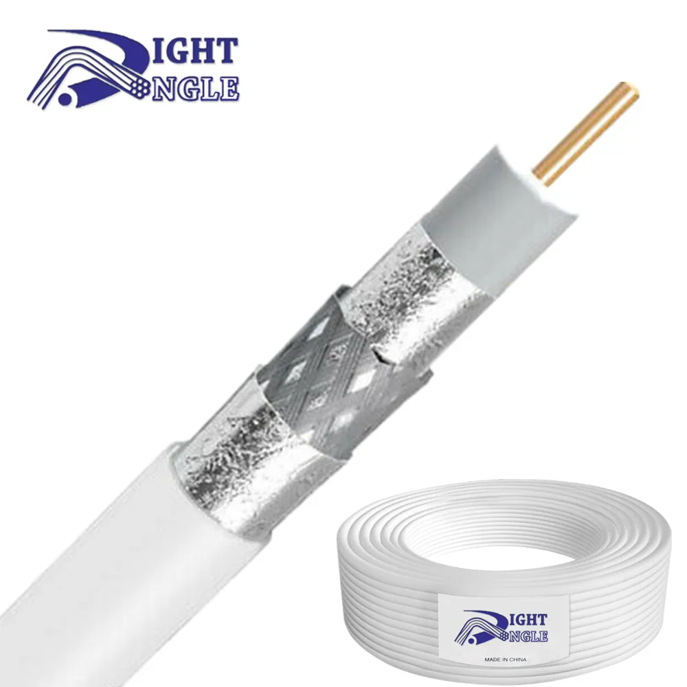 Kabel coaxial Coax Seri Rg kabel Rf uji fleksibel Universal kabel Rg6 Rg59 dengan cakupan tinggi mengepang