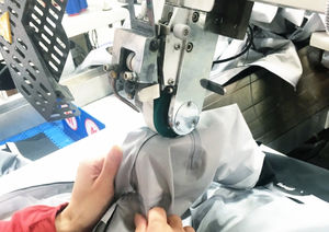 Custom Clothing Manufacturer <b>Thin</b> Polyester Light Weight <b>Men</b> Varsity <b>Jacket</b> Winter Insulated Stand Collar Front Logo - Product Image 5