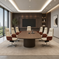 Chaise de bureau de direction en cuir PU, ergonomique, dossier haut, siège pivotant avec accoudoirs roulés, fournisseur OEM